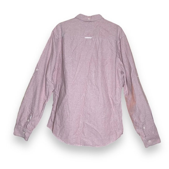 Antik Denim 100% Cotton Button Down Collar Shirt Size Large Pink Chambray - Picture 3 of 6